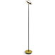 Royyo 45.5 inch 11.00 watt Matte Black with Honeydew Felt Floor Lamp Portable Light
